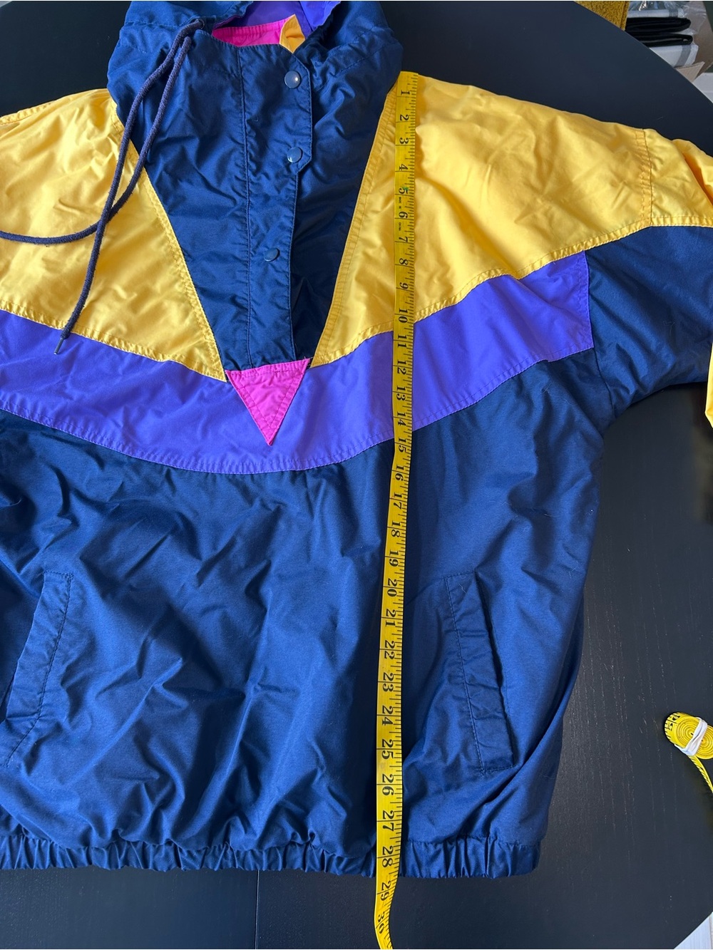Vintage 90s Neon Colorblock Ski Jacket Retro Apres Ski Anorak Oversized - Picture 14 of 14